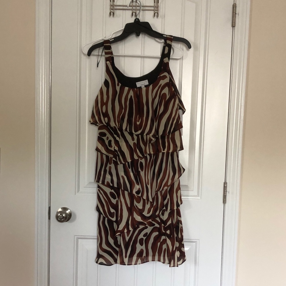 Signature by Robbie Bee animal print dress